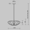 Maytoni-riippuvalaisin Cambio, harmaa, Ø 58 cm, huopa, E27