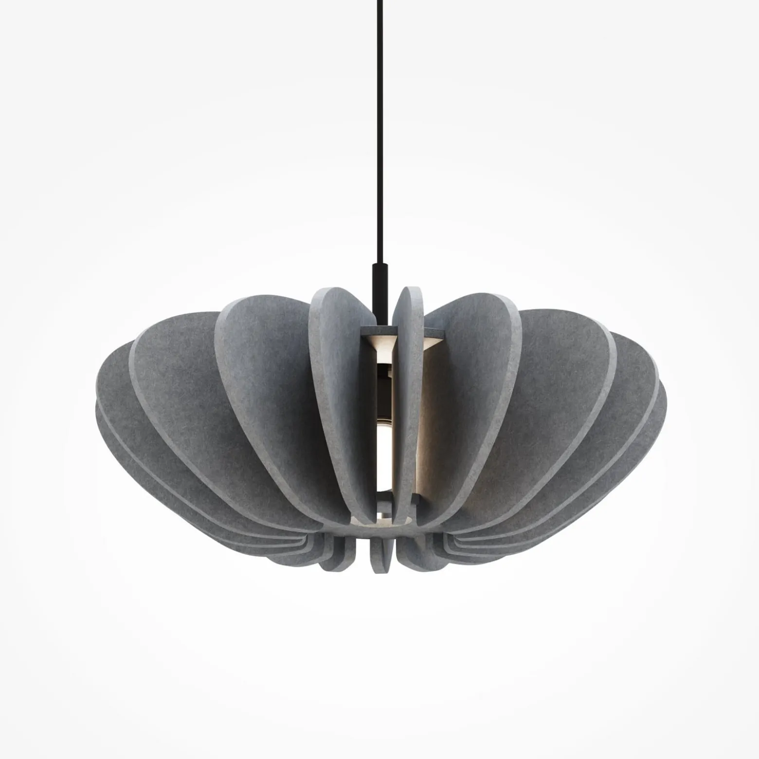Maytoni-riippuvalaisin Cambio, harmaa, Ø 58 cm, huopa, E27