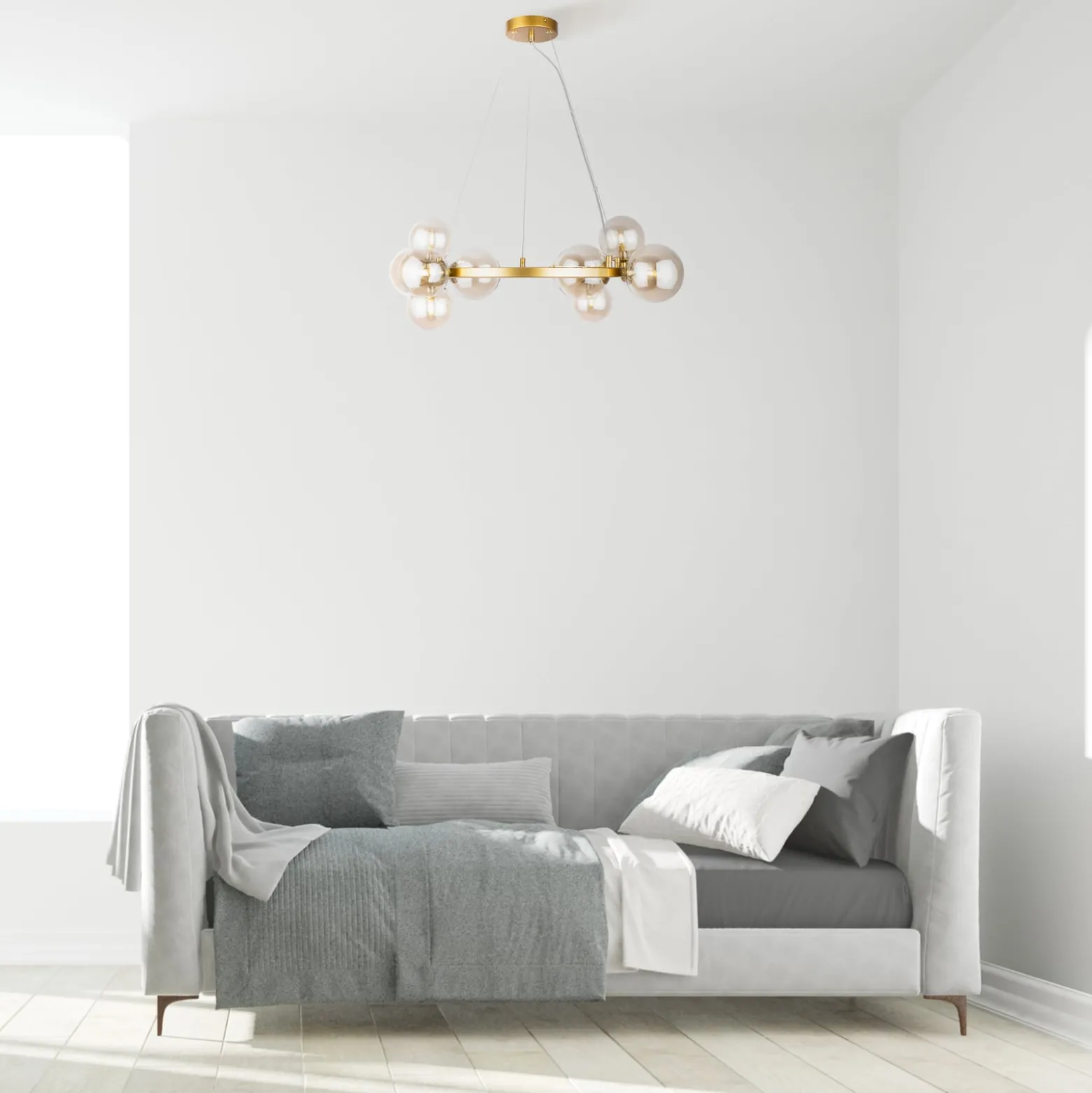 Maytoni-riippuvalaisin Dallas, 11-lamppuinen, kullanvärinen/kamaranssi