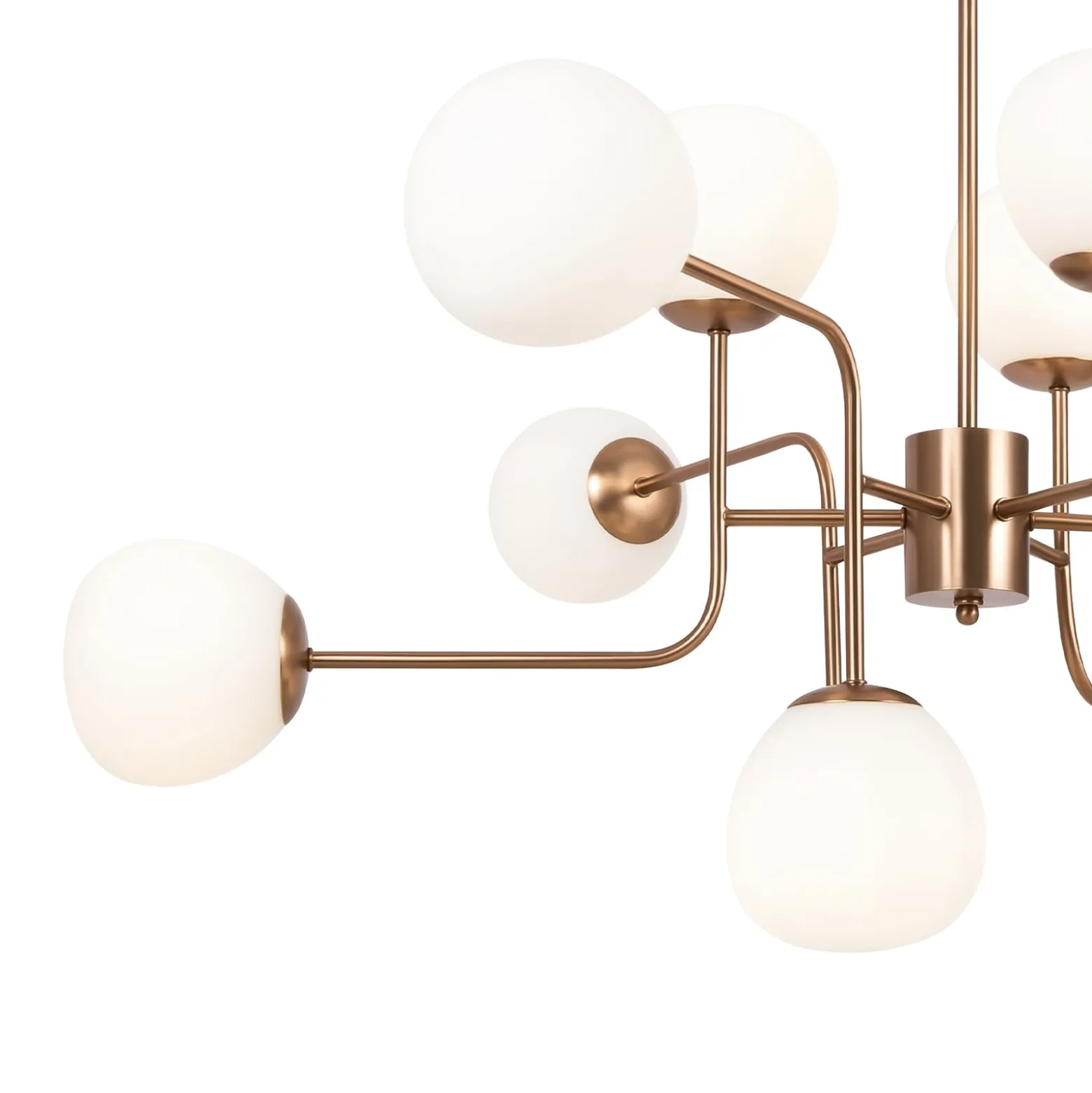 Maytoni riippuvalaisin Erich, messinki rosé, lasi/metalli 12-light.
