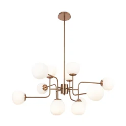 Maytoni riippuvalaisin Erich, messinki rosé, lasi/metalli 12-light.