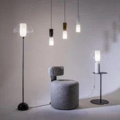 Maytoni-riippuvalaisin Memory, musta, Ø 8 cm, keramiikka, lasi