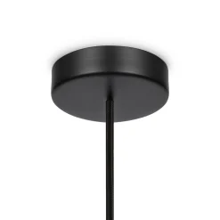 Maytoni-riippuvalaisin Memory, musta, Ø 8 cm, keramiikka, lasi