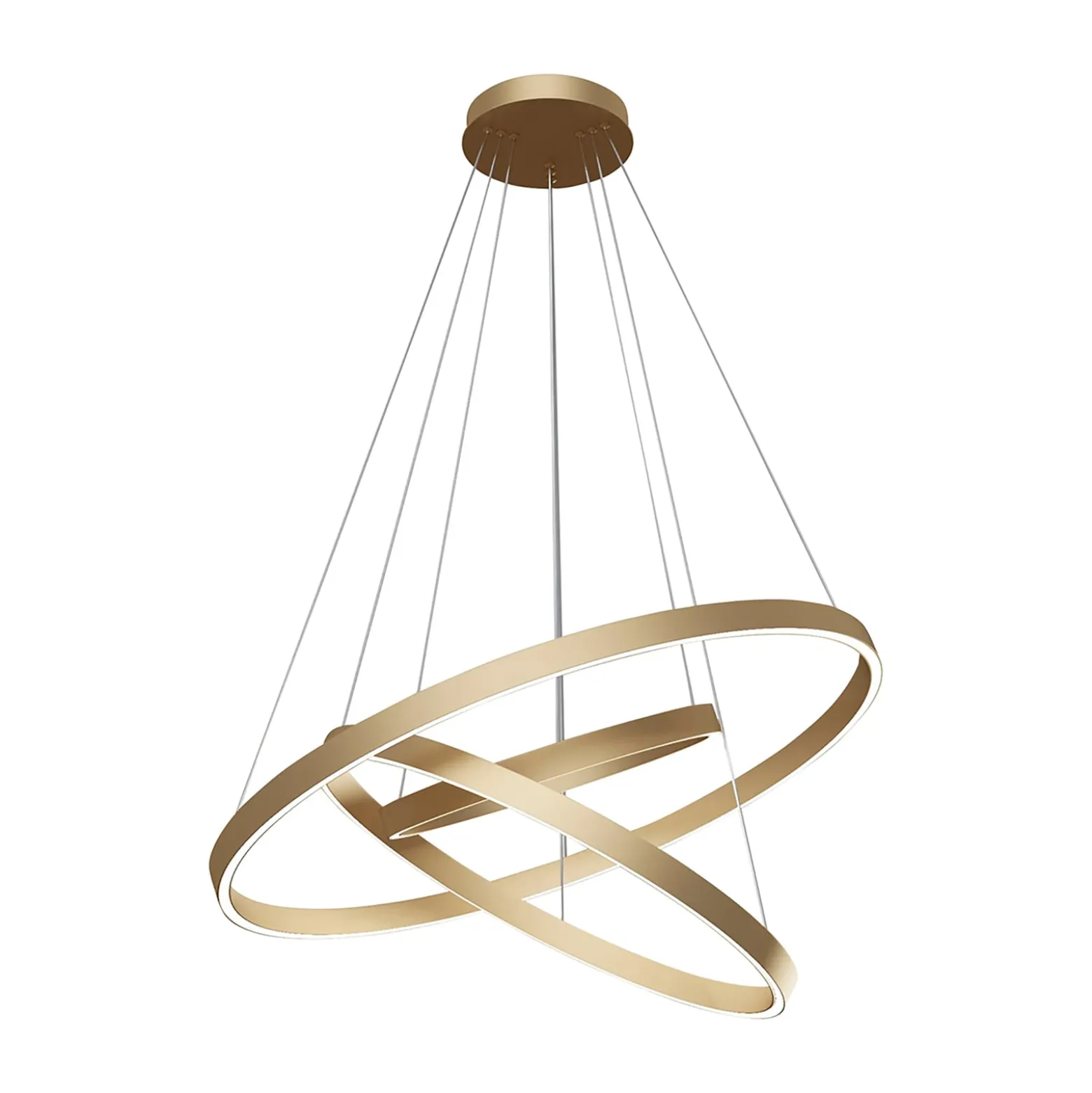 Maytoni Rim-LED-riippuvalo 840 3 rengasta messinki