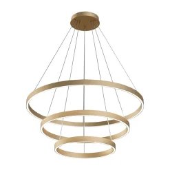 Maytoni Rim-LED-riippuvalo 840 3 rengasta messinki