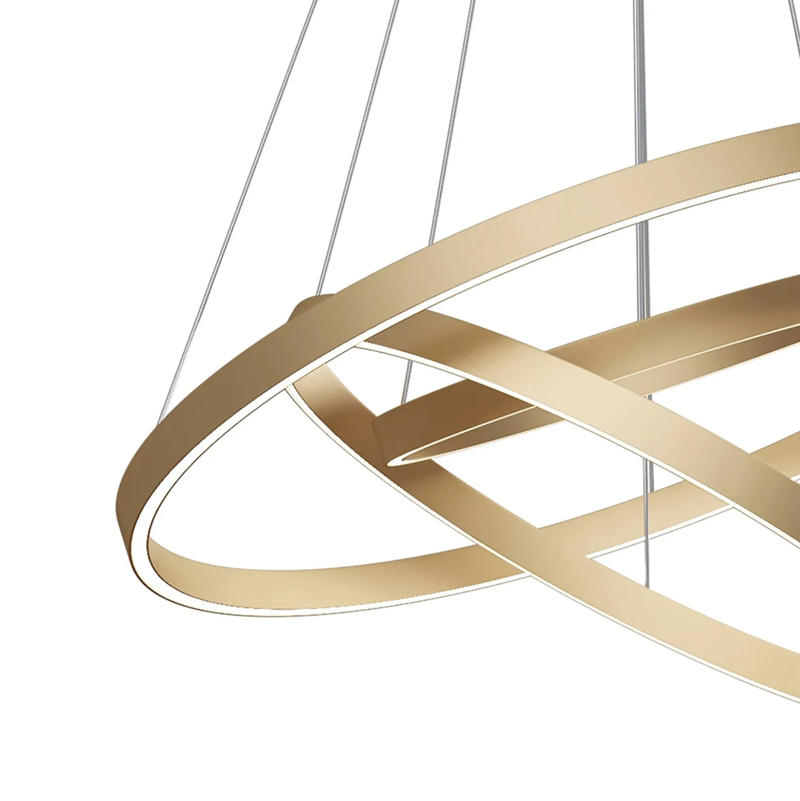 Maytoni Rim-LED-riippuvalo 840 3 rengasta messinki