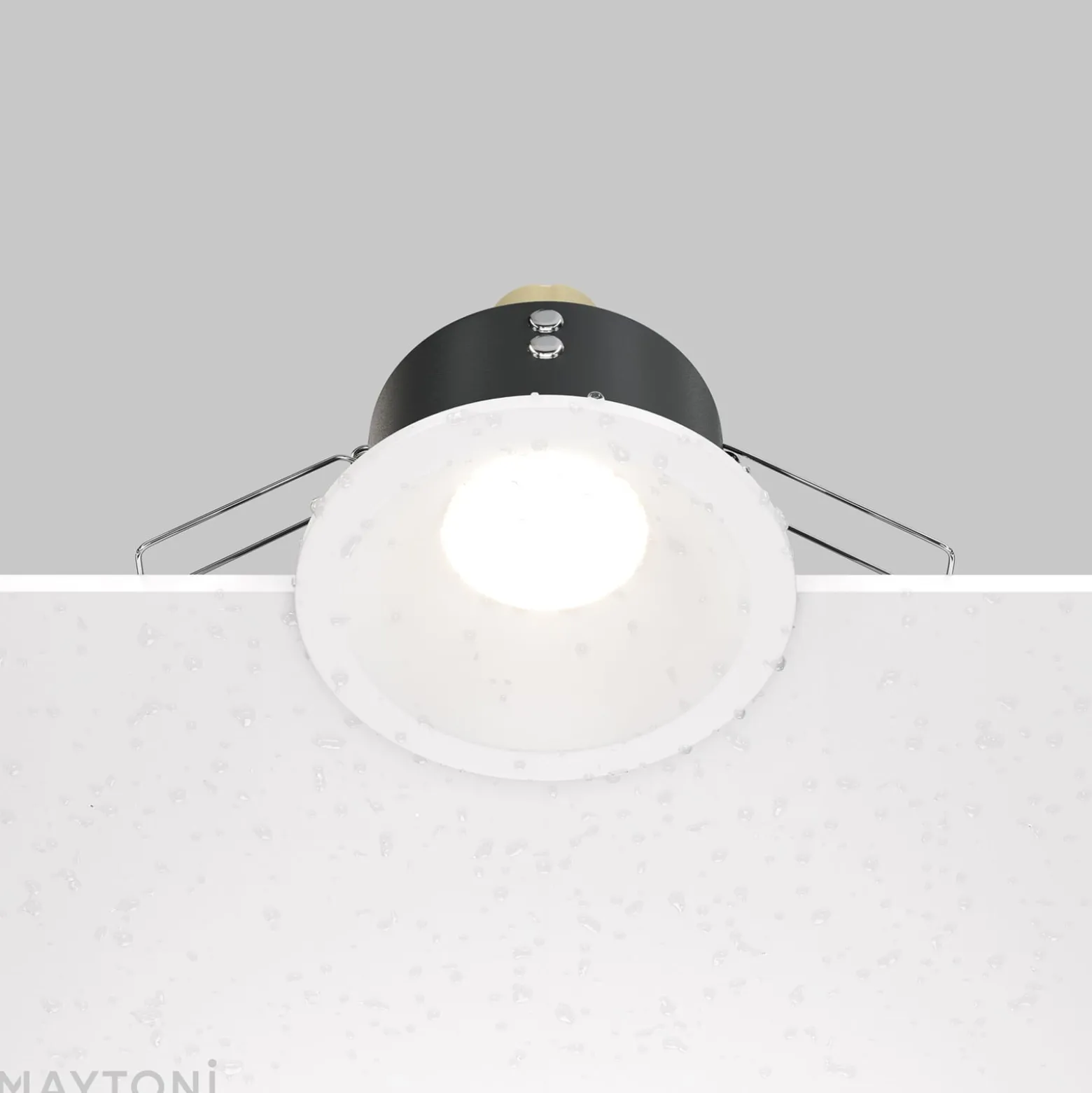 Maytoni upotettava kattovalaisin Zoom valkoinen Ø 8,5 cm alumiini IP65 GU10