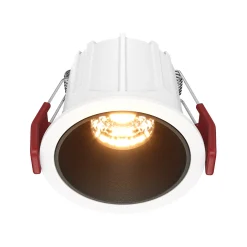 Maytoni uppovalo Alfa, musta/valkoinen, Ø 6,5 cm, 10 W, 36°