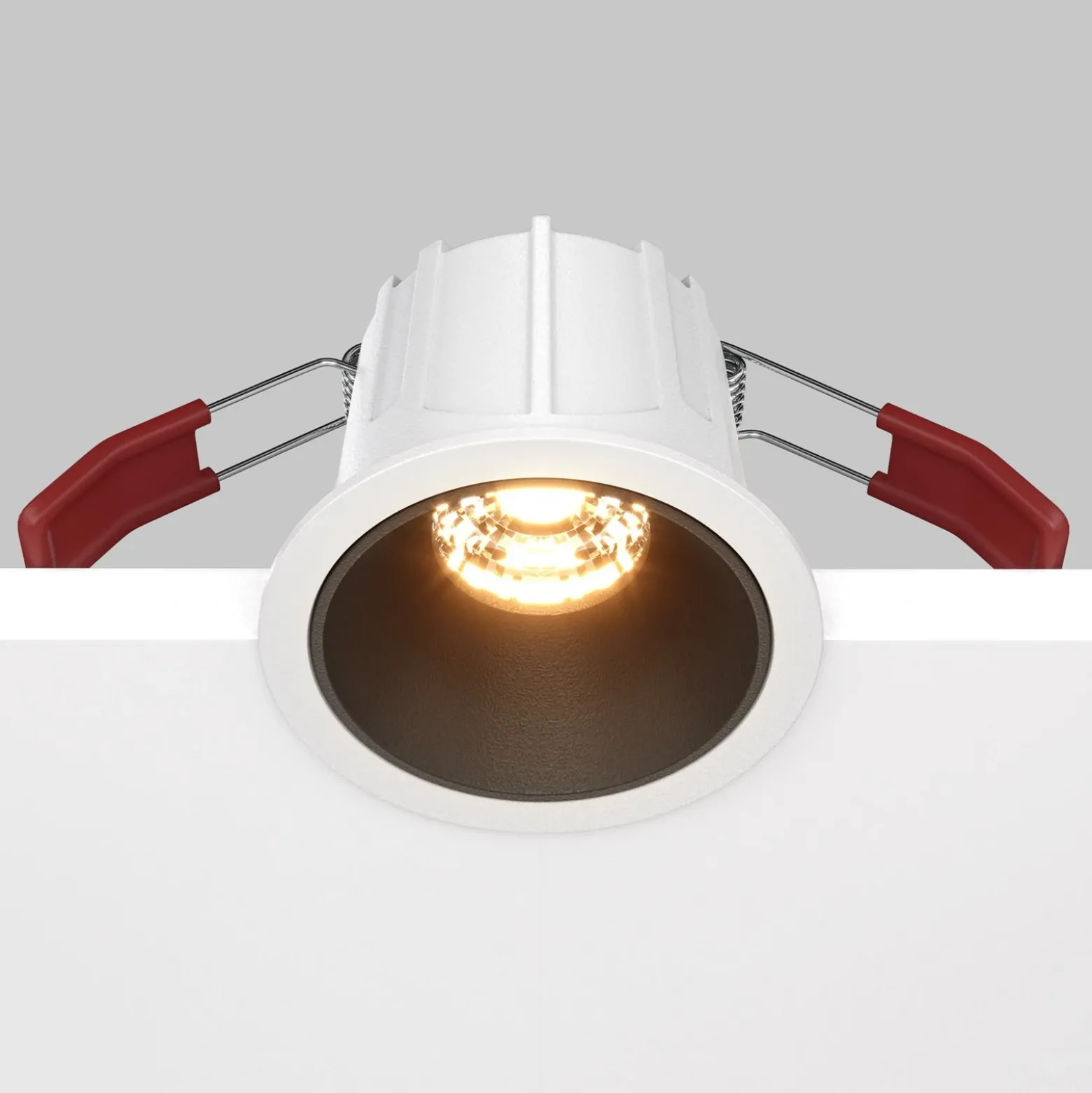 Maytoni uppovalo Alfa, musta/valkoinen, Ø 6,5 cm, 10 W, 36°