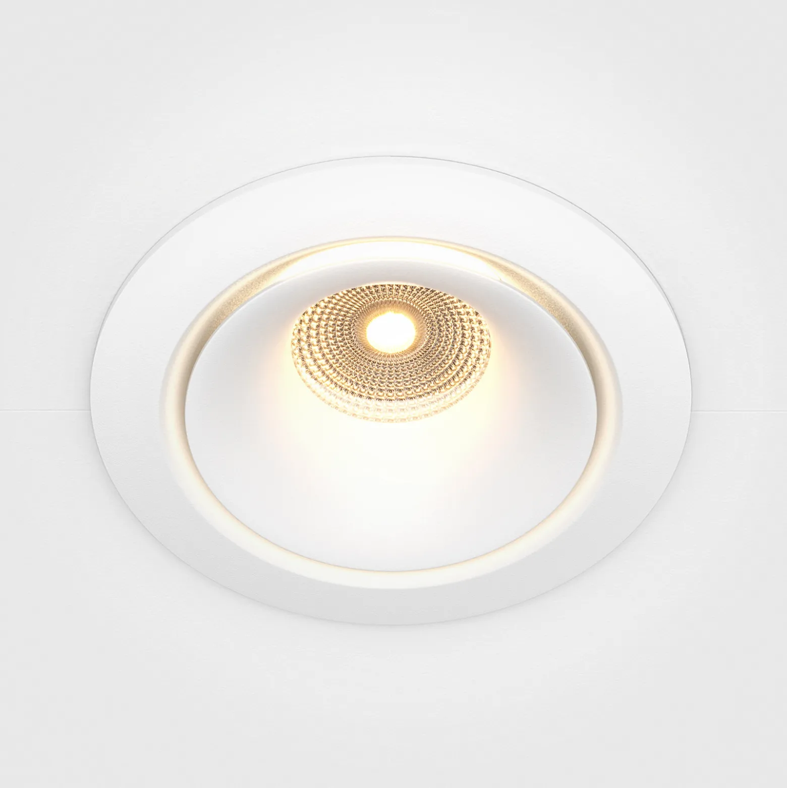 Maytoni Yin LED uppoasennusvalaisin, IP20, 3000K, triakki, valkoinen