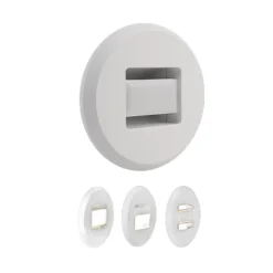 MEGAMAN LED-uppovalaisin Tina, valkoinen, halkaisija 9 cm, käännettävä