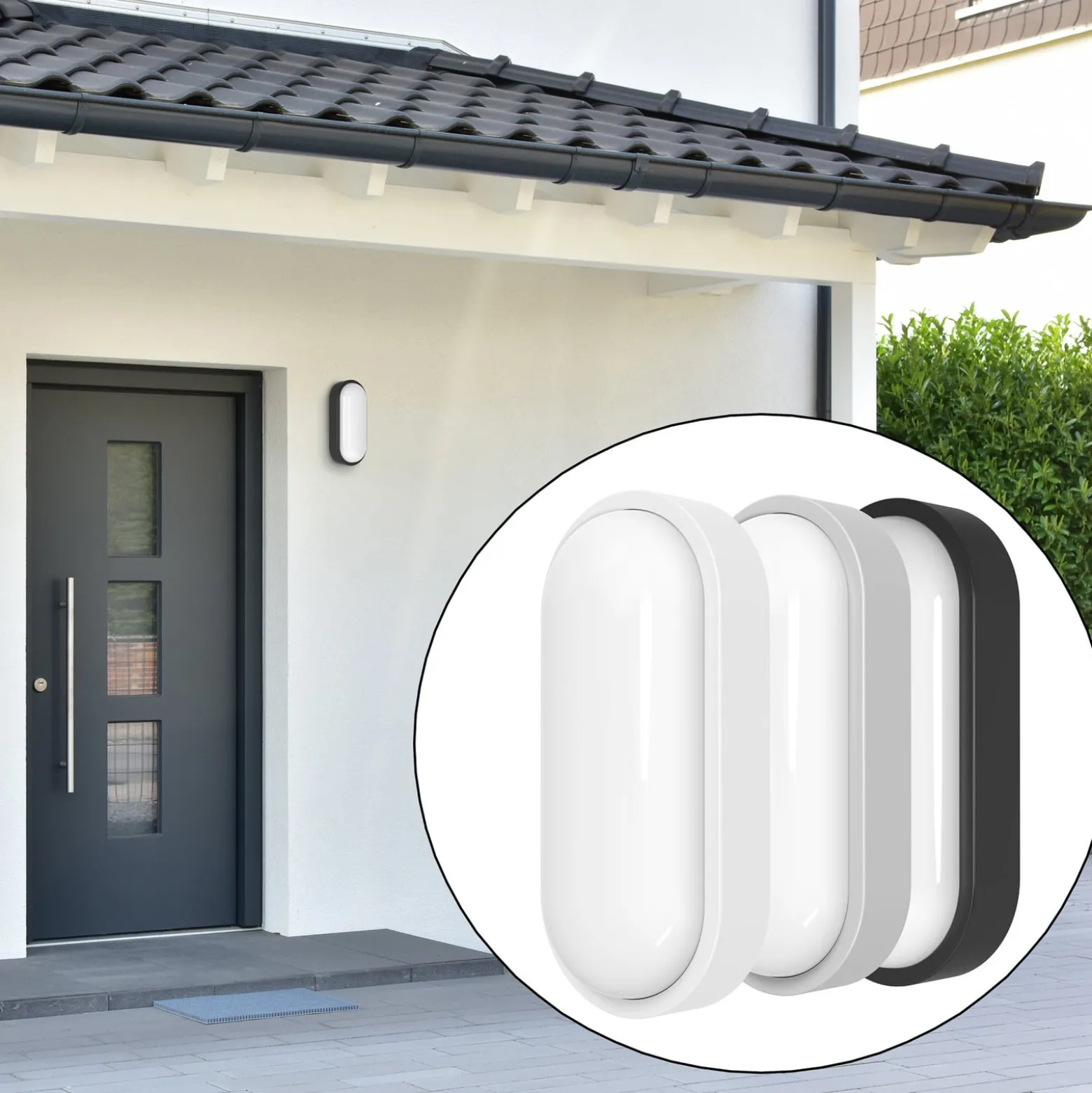 MEGATRON LED-ulkoseinälamppu Zella Neo XL Sensor, harmaa, IP54