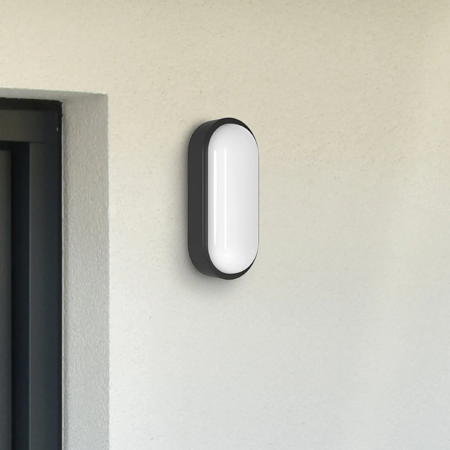 MEGATRON LED-ulkoseinälamppu Zella Neo XL Sensor musta IP54