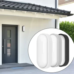MEGATRON LED-ulkoseinälamppu Zella Neo XL Sensor musta IP54