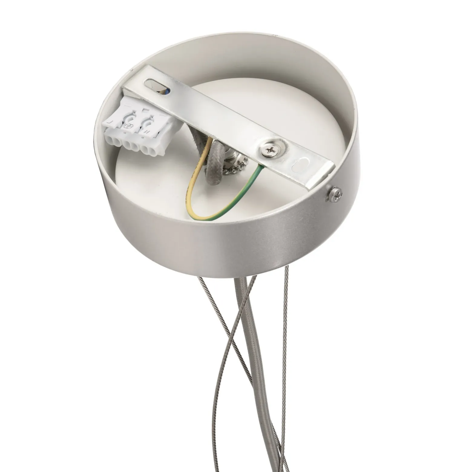 Menkar LED-riippuvalaisin, hopeanvärinen, Ø 80 cm, CCT, ylös/alasvalo