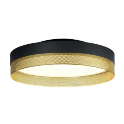 Mesh LED-kattovalaisin, Ø 45 cm, musta/kultainen