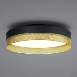 Mesh LED-kattovalaisin, Ø 45 cm, musta/kultainen