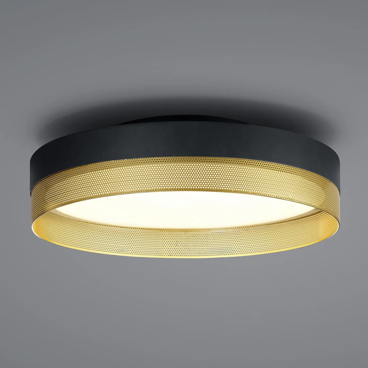 Mesh LED-kattovalaisin, Ø 45 cm, musta/kultainen