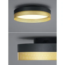 Mesh LED-kattovalaisin, Ø 45 cm, musta/kultainen