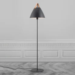 Metallinen maavalaisin Strap, nahkahihna, musta