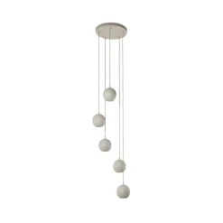 Midway-riippuvalo, hiekanvärinen, 5-lamppuinen, Ø 35 cm, GU10
