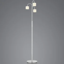 Mila LED-lattiavalaisin, nikkeli/opal lasi, kolme valoa