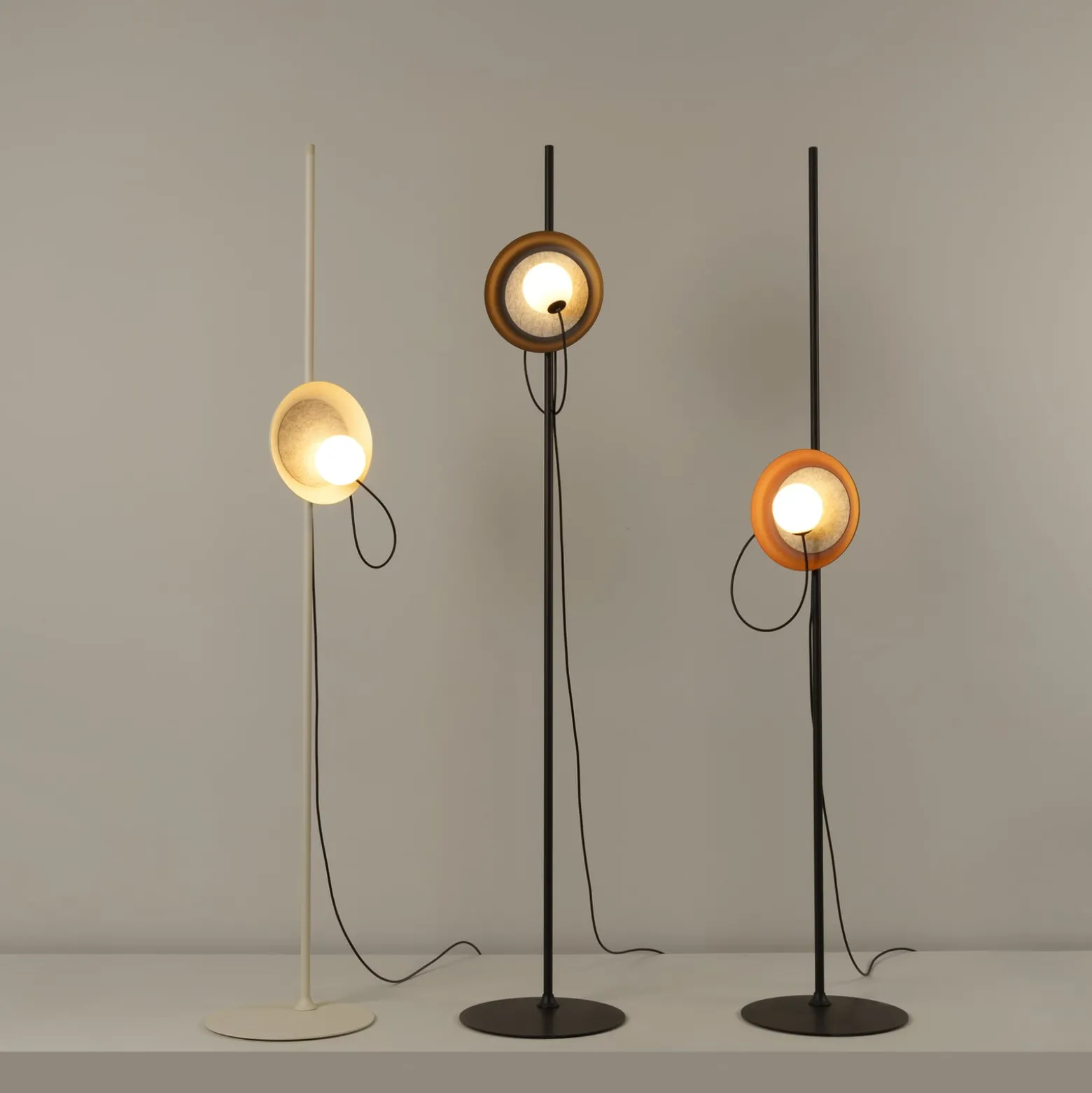 Milan Wire lattiavalaisin Ø 24 cm kupari-metalli/antrasiitti