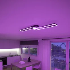 Müller Licht tint LED-kattovalaisin Ciso, RGB, CCT, musta