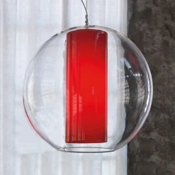 Modo Luce Bolla riippuvalaisin, punainen Ø 60 cm