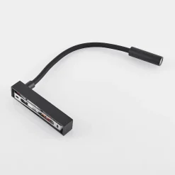 Molto Luce Arok LED-seinävalaisin, musta, alumiini, ulkonema 49 cm