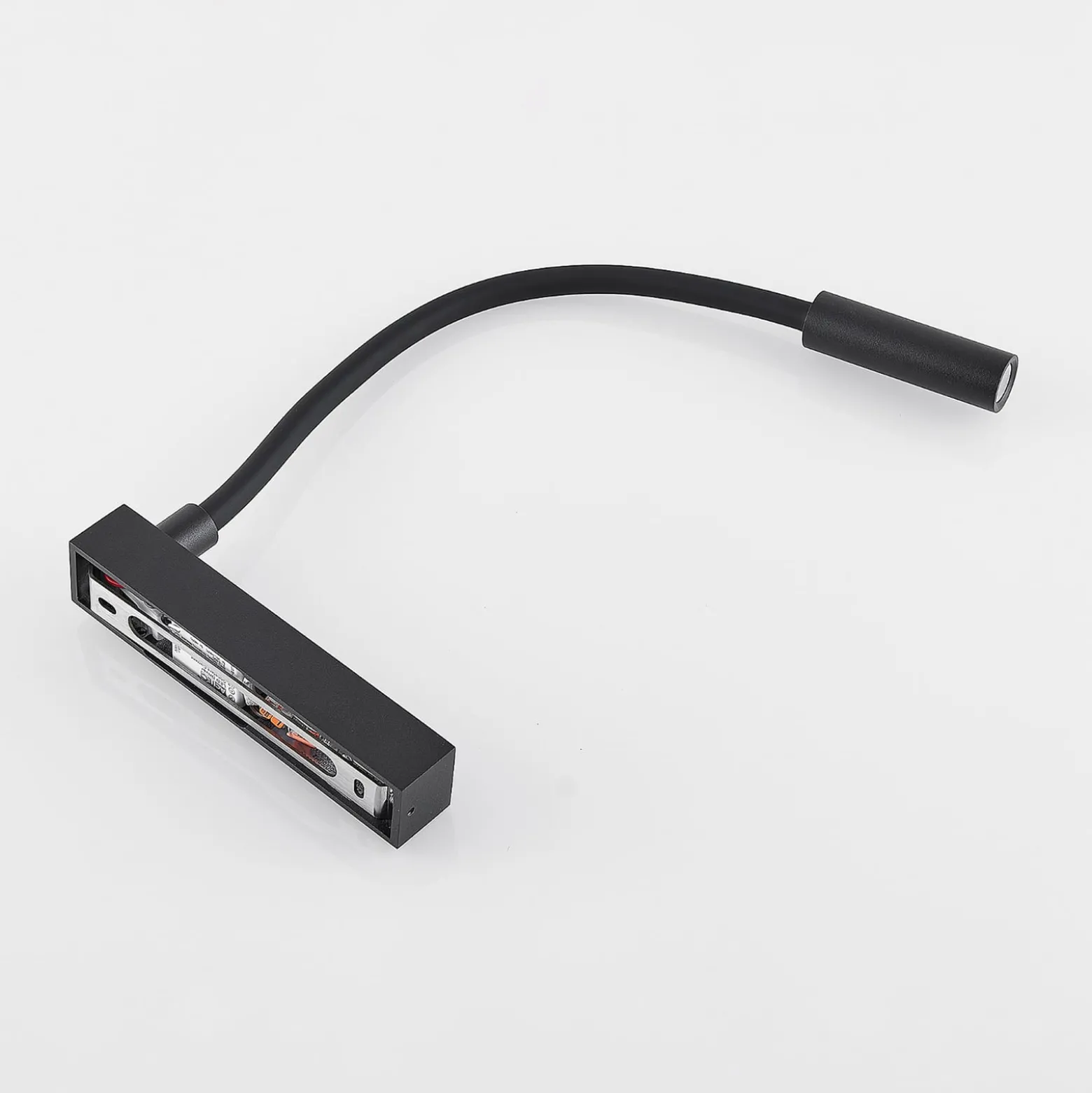 Molto Luce Arok LED-seinävalaisin, musta, alumiini, ulkonema 49 cm