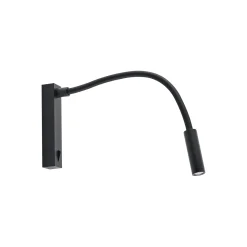 Molto Luce Arok LED-seinävalaisin, musta, alumiini, ulkonema 49 cm