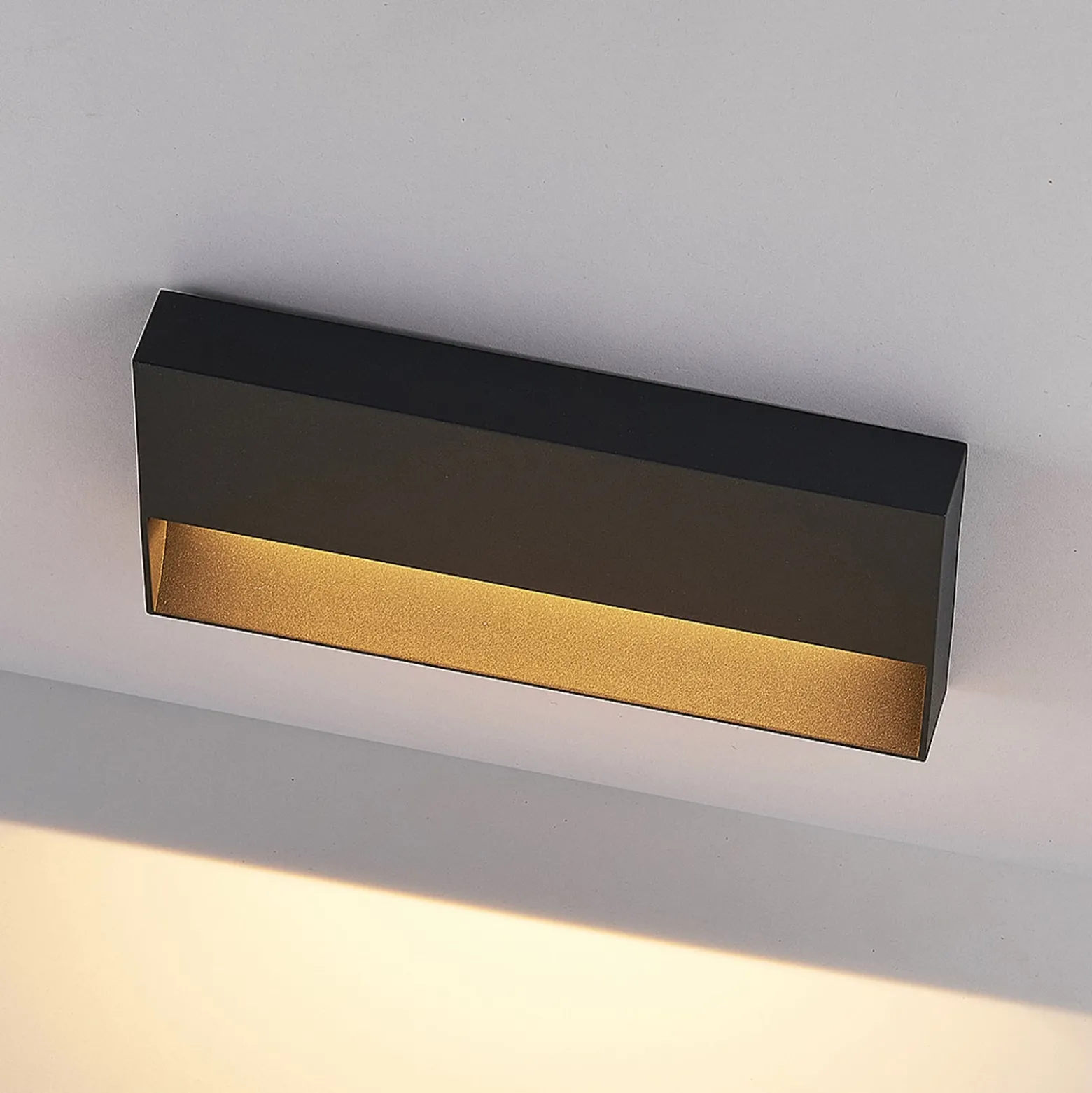 Molto Luce Cado LED-ulkoseinälamppu, leveys 25 cm, musta
