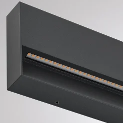 Molto Luce Cado LED-ulkoseinälamppu, leveys 25 cm, musta