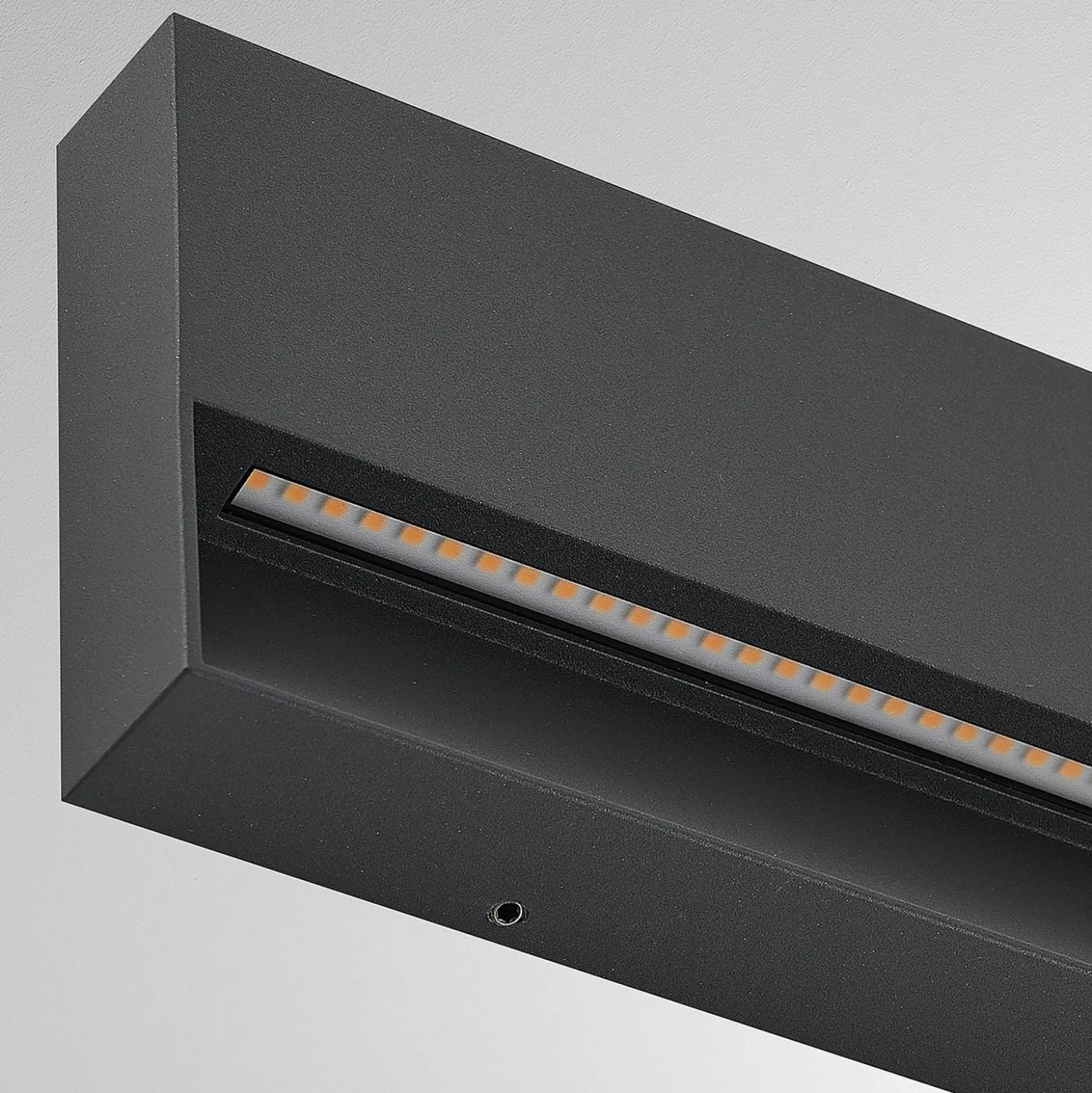 Molto Luce Cado LED-ulkoseinälamppu, leveys 25 cm, musta