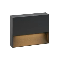 Molto Luce Cado -LED-ulkoseinälamppu, leveys 14 cm, musta