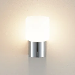 Molto Luce Lanu Flat ulkoseinävalaisin, kromi, alumiini/lasi