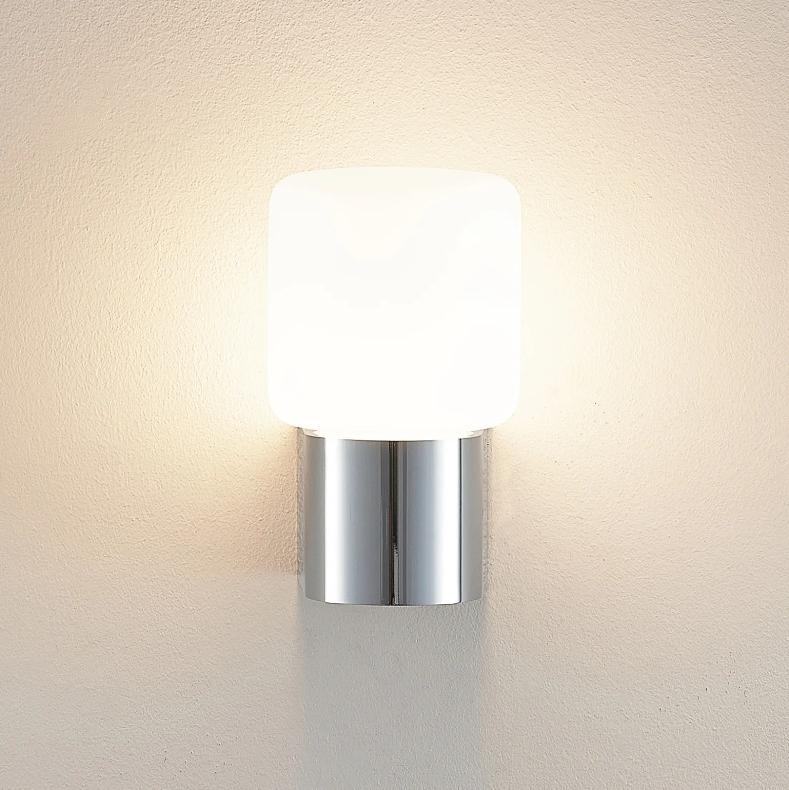 Molto Luce Lanu Flat ulkoseinävalaisin, kromi, alumiini/lasi