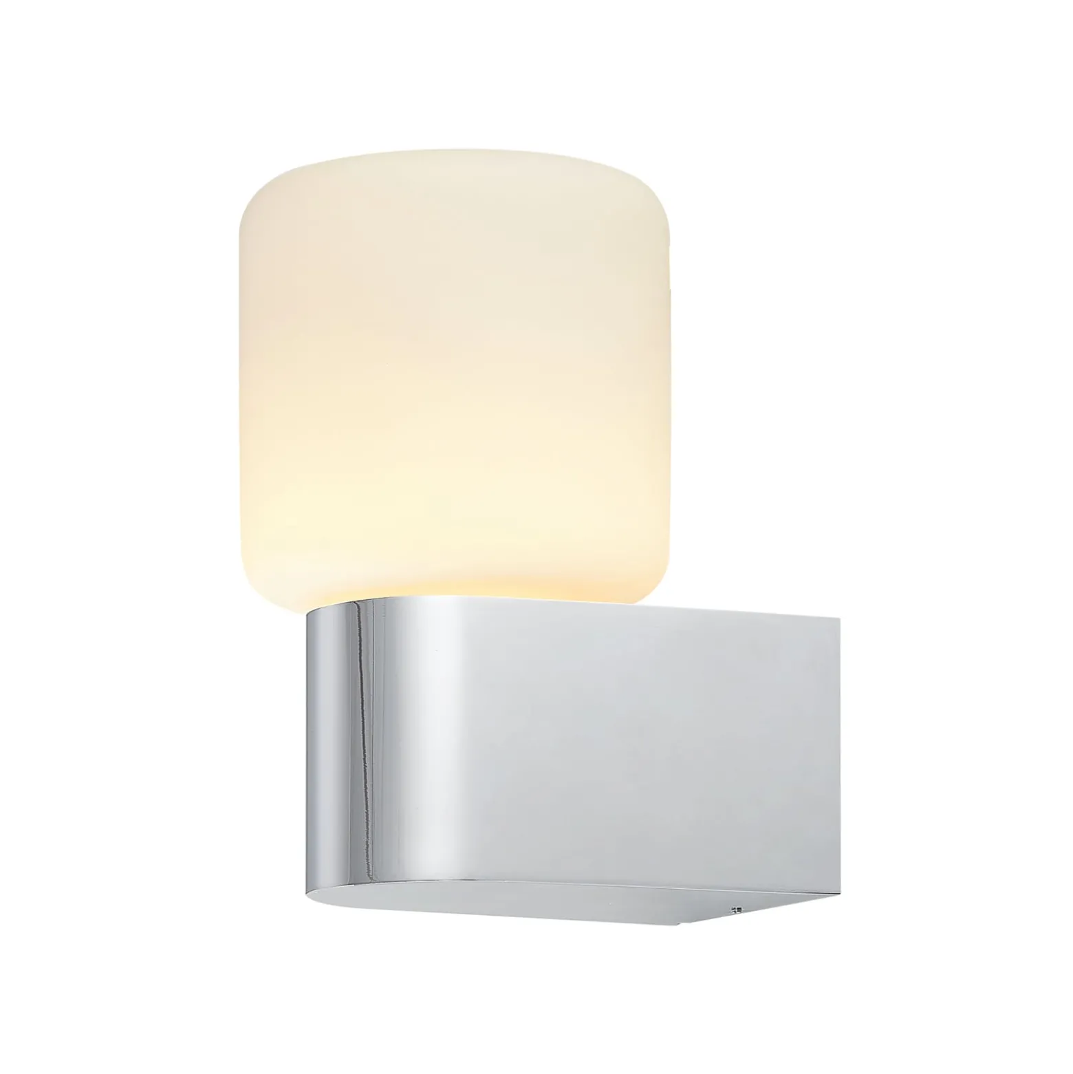 Molto Luce Lanu Flat ulkoseinävalaisin, kromi, alumiini/lasi