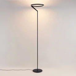 Molto Luce LED-lattiavalaisin Melli F, musta, alumiini, korkeus 168 cm