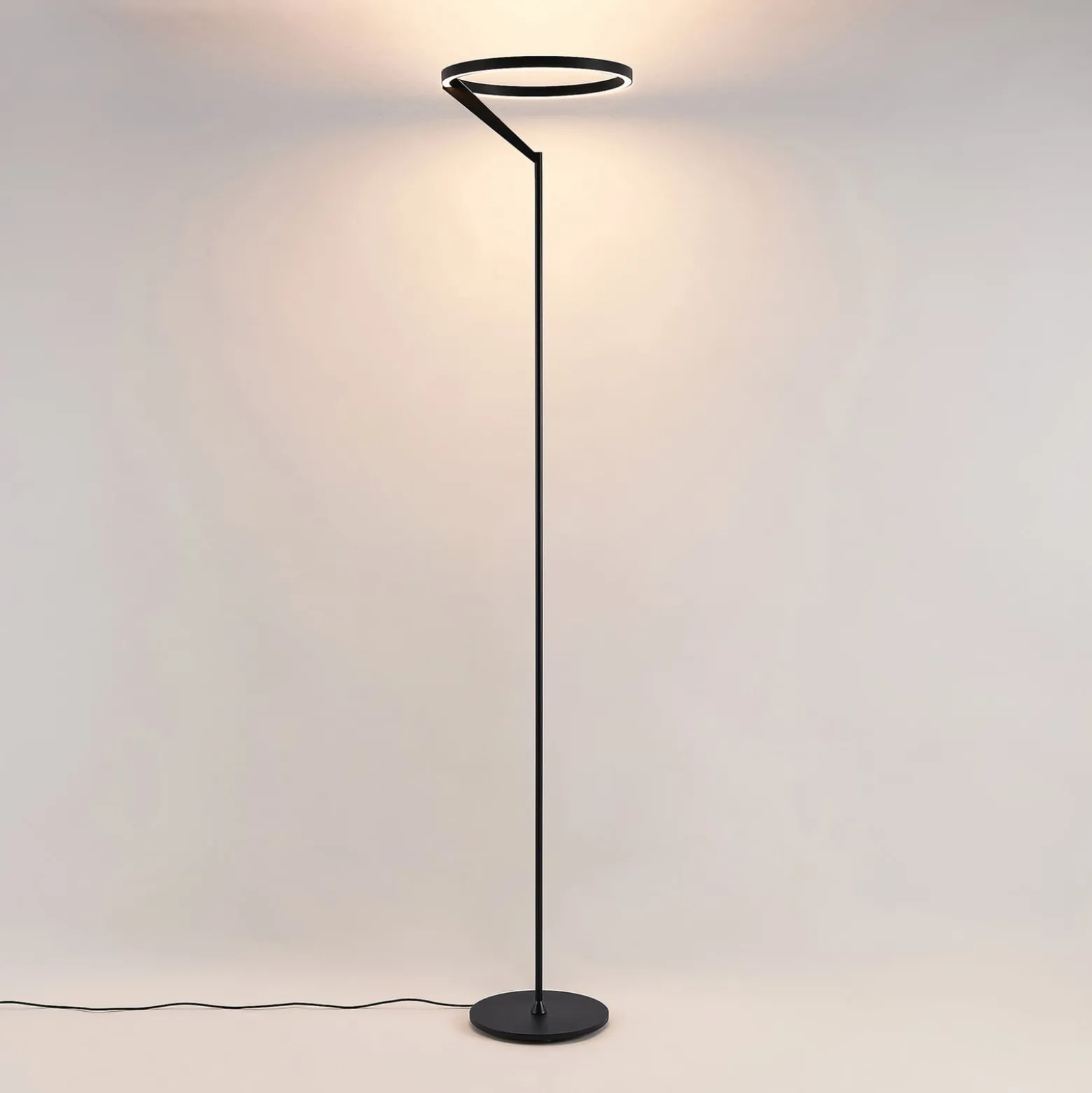 Molto Luce LED-lattiavalaisin Melli F, musta, alumiini, korkeus 168 cm