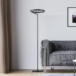 Molto Luce LED-lattiavalaisin Melli F, musta, alumiini, korkeus 168 cm