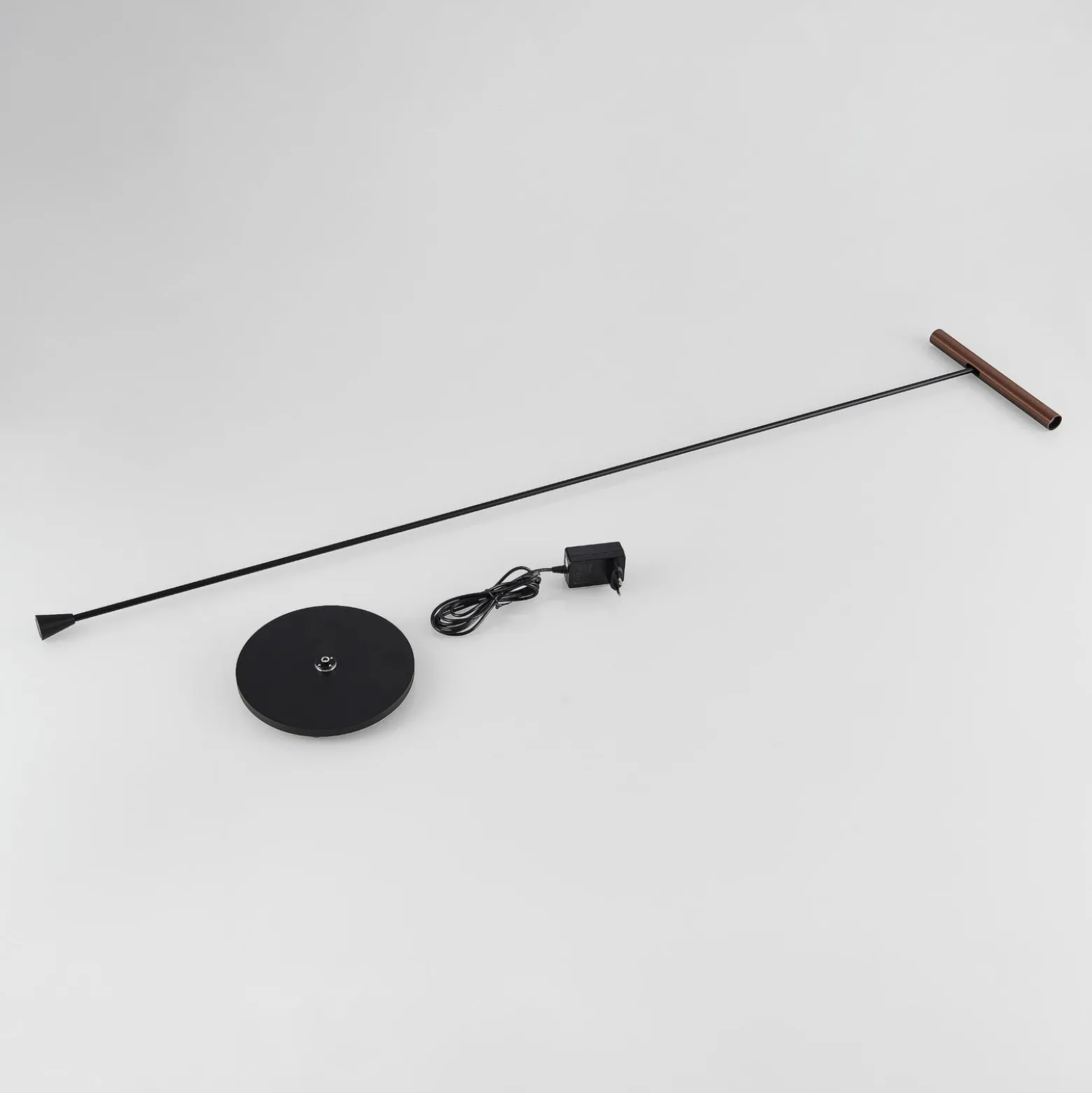 Molto Luce LED-lattiavalaisin Meyjo F, musta/kahvinruskea, alumiinia