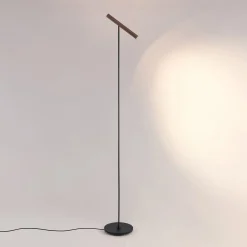 Molto Luce LED-lattiavalaisin Meyjo F, musta/kahvinruskea, alumiinia