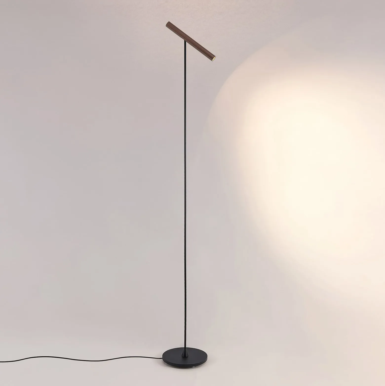 Molto Luce LED-lattiavalaisin Meyjo F, musta/kahvinruskea, alumiinia