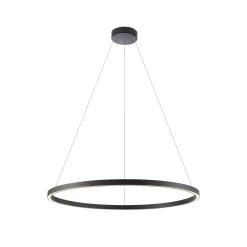 Molto Luce LED-riippuvalaisin Perfora, musta, Ø 90 cm, alumiini