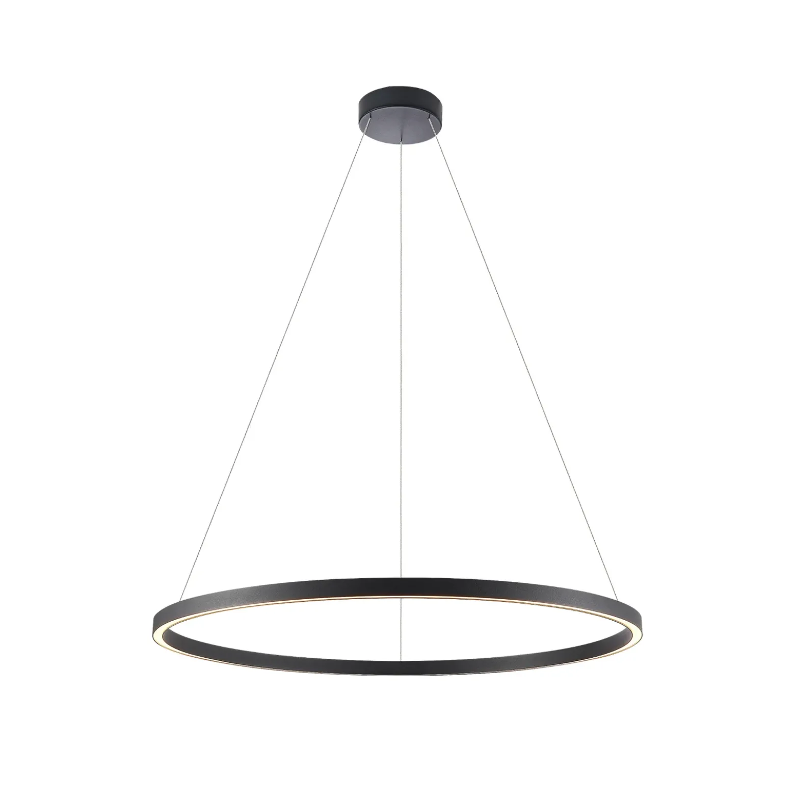 Molto Luce LED-riippuvalaisin Perfora, musta, Ø 90 cm, alumiini