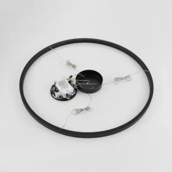 Molto Luce LED-riippuvalaisin Perfora, musta, Ø 90 cm, alumiini