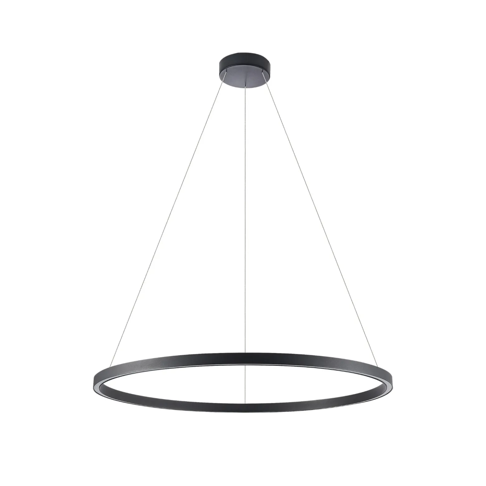 Molto Luce LED-riippuvalaisin Perfora, musta, Ø 90 cm, alumiini