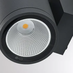 Molto Luce LED-ulkoseinälamppu Foris Round Double, antrasiitti